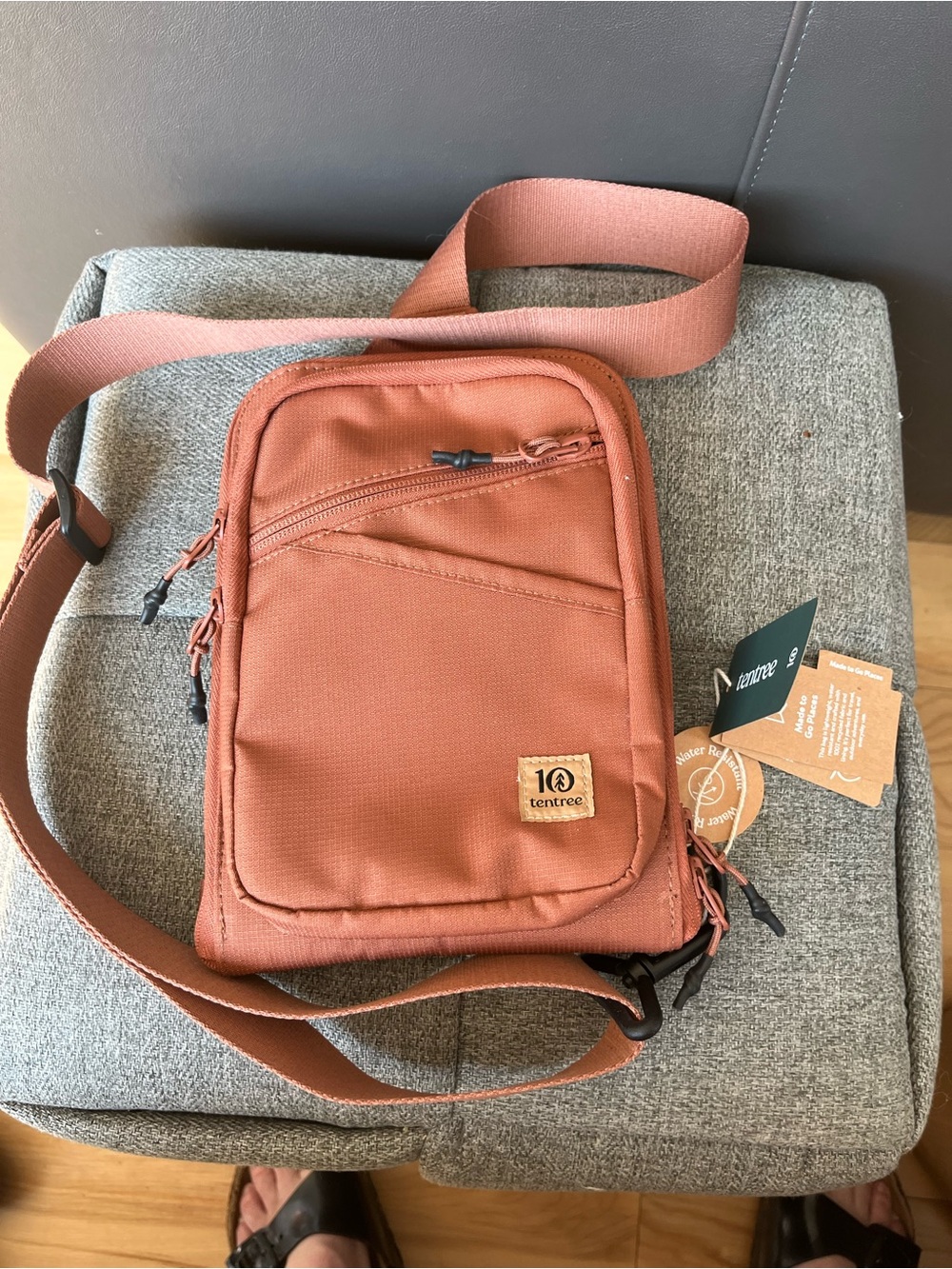 tentree Rust Orange Crossbody Belt Bag
